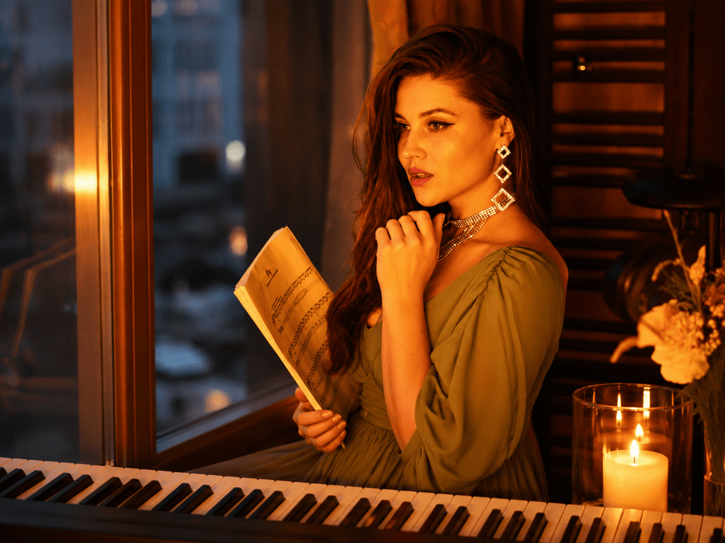 Projects — Sara at the piano