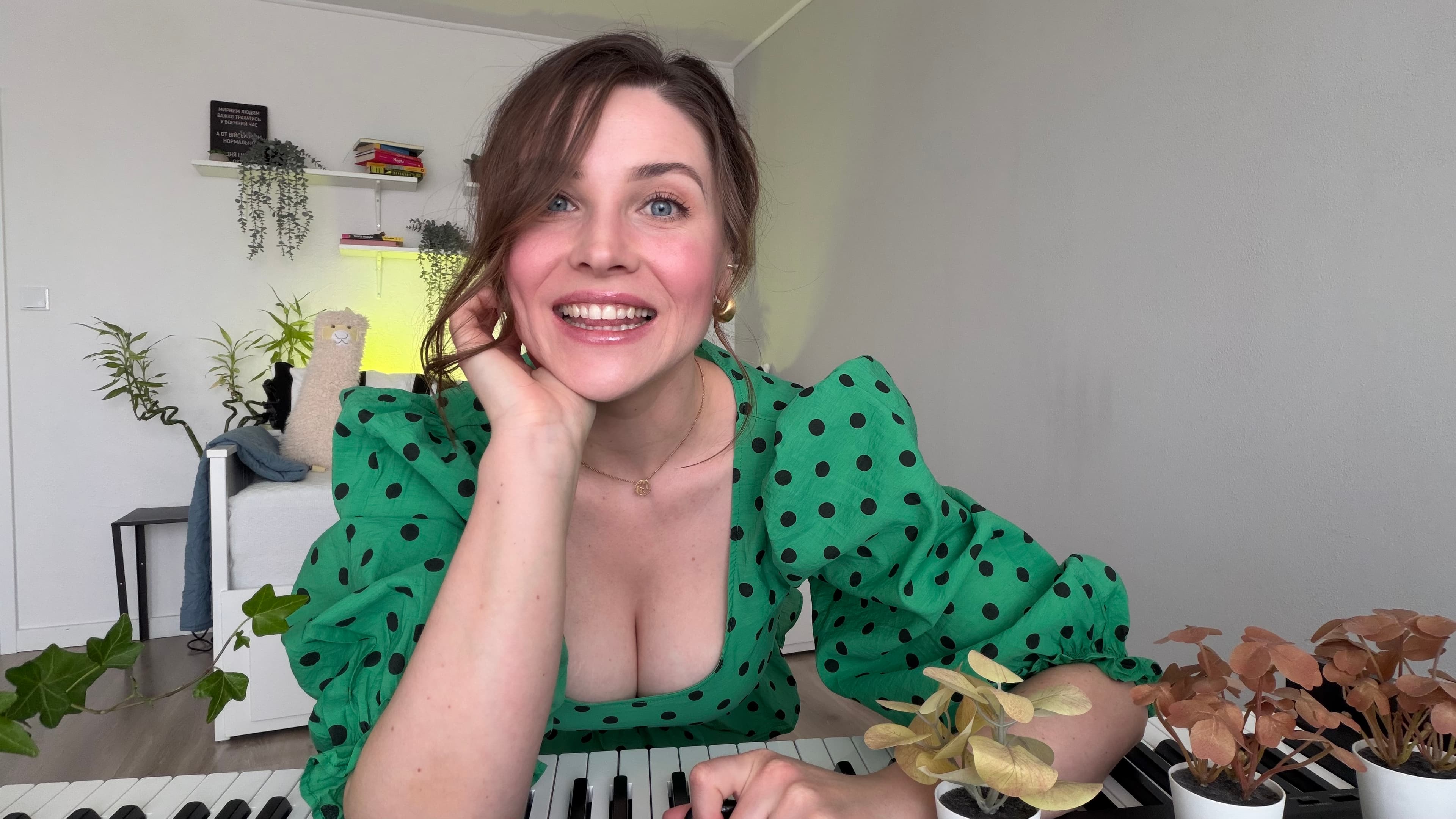 Support My Mission — Sara at the piano